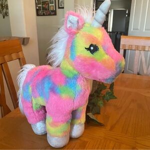 Build a Bear Tie Dye Rainbow Unicorn Plush